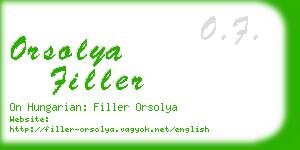 orsolya filler business card